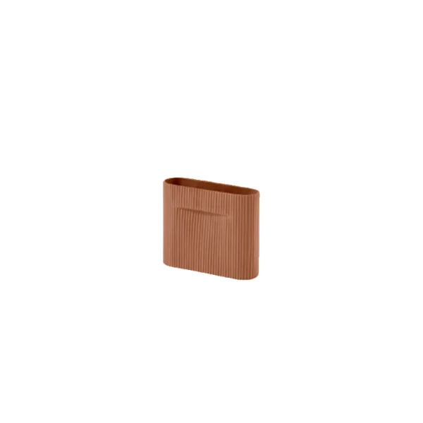 New Muuto Ridge Vase Terracotta, 6.5