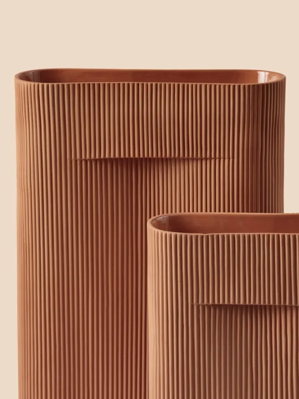 Store Muuto Ridge Vase Terracotta, 19