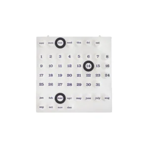 Cheap Ring a Date Calendar, white