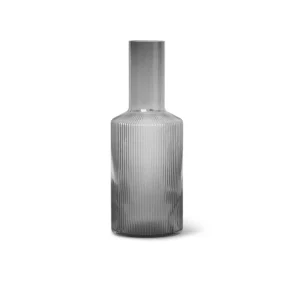 Best Ferm Living Ripple Carafe, 34cm, Smoked