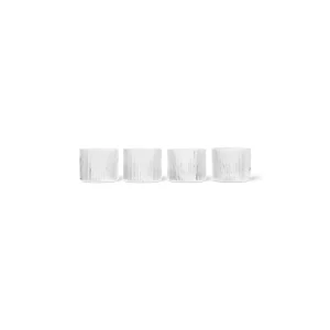 Discount Ferm Living Ripple Glasses, Low, Clear, Set of 4