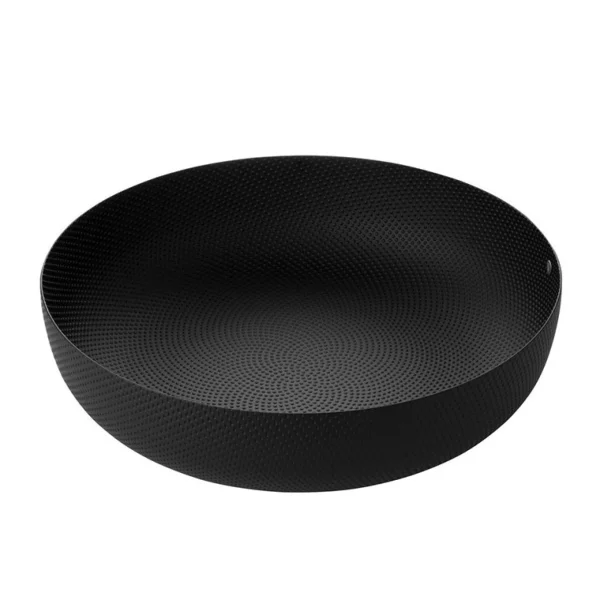 Outlet Alessi Round Basket, Black texture