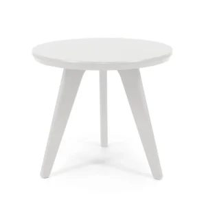 Hot Loll Designs Satellite End Table, Round, 18” Cloud White