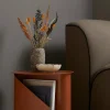 New woud Sentrum Side Table, Burnt Orange, painted metal