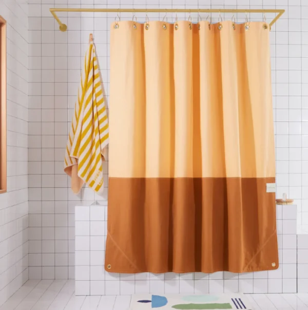 Hot Quiet Town Shower Curtain, Orient Honey