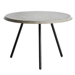 Cheap woud Soround Coffee Table, Concrete Top, 60cm W x 44cm H