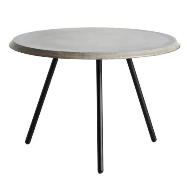 Cheap woud Soround Coffee Table, Concrete Top, 60cm W x 44cm H
