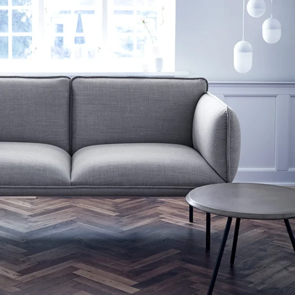 Best woud Soround Coffee Table, Concrete Top, 60cm W x 39cm H