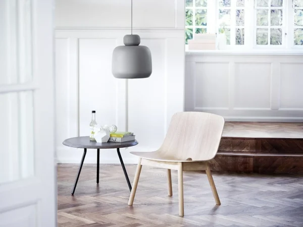 Best woud Soround Coffee Table, Concrete Top, 60cm W x 39cm H