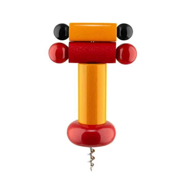 Clearance Alessi Sottsass Twergi Corkscrew, Yellow/Red