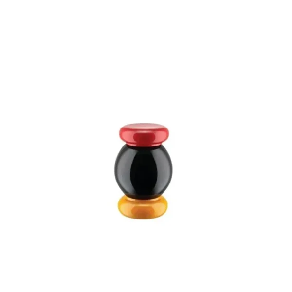 Shop Alessi Sottsass Twergi,Salt and Pepper Castor, Black