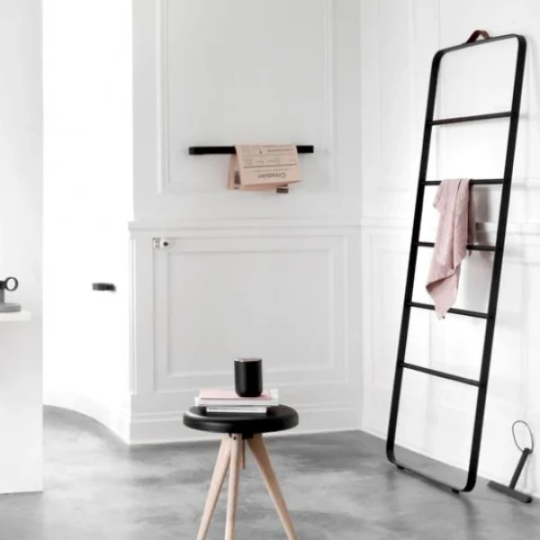 Best Audo Towel Ladder Black/Dark Oak