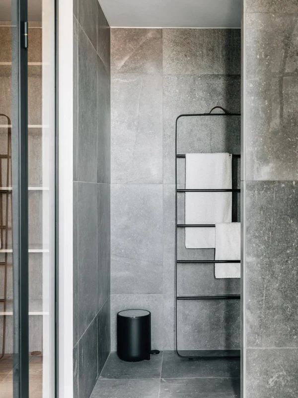 Best Audo Towel Ladder Black/Dark Oak