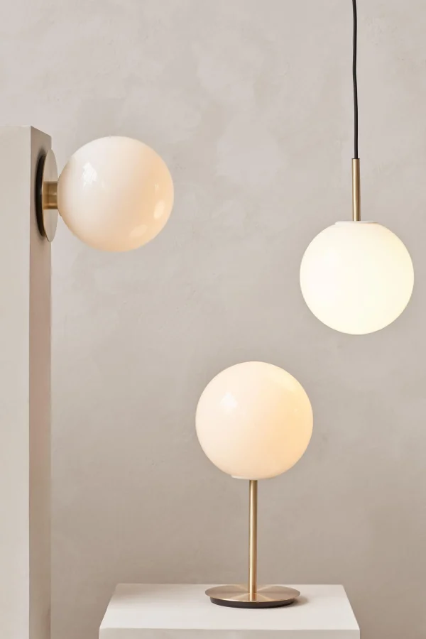 Shop Audo TR Bulb Table Lamp High Dimmer, Brushed Brass (matte dim to warm bulb)