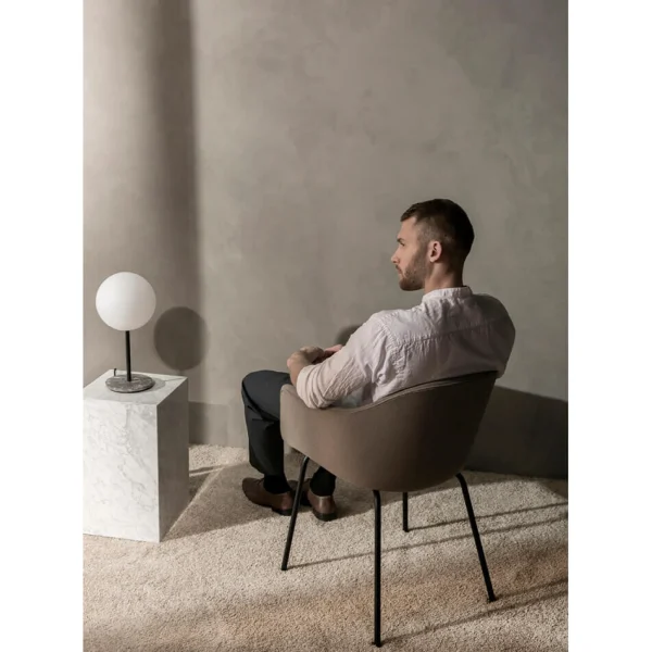 Store Audo TR Bulb Table Lamp High Dimmer, Grey Marble, Shiny Bulb