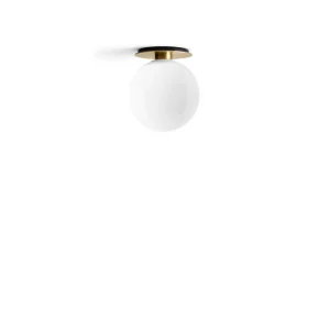 Fashion Menu TR Ceiling/Wall Lamp Low, Brushed Brass Frame (hardwire only)