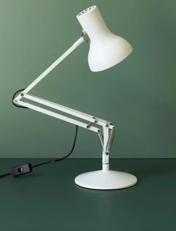 Clearance Anglepoise Type 75 Desk Lamp, Jasmine White, Table Base