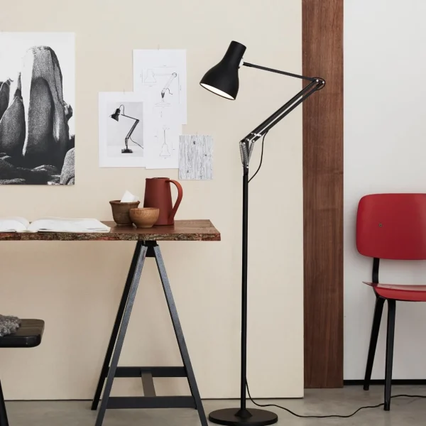 Clearance Anglepoise Type 75 Floor Lamp, Jet Black