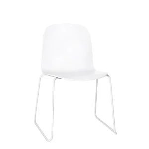 Hot Muuto Visu Chair, Metal Base, White/White