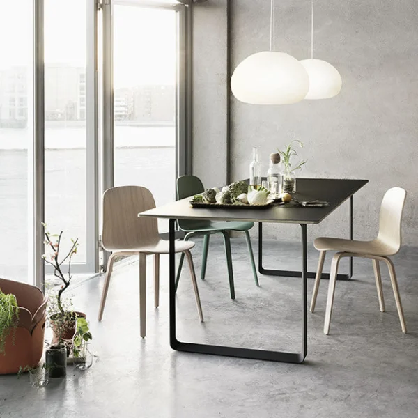 Outlet Muuto Visu Chair, Wood Base, White/Oak