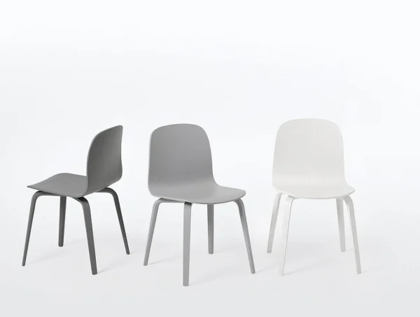 Clearance Muuto Visu Chair, Wood Base/Wood Shell, Grey