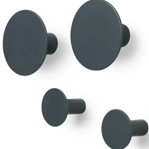 Outlet Blomus Wall Hooks 4 pk Gunmetal