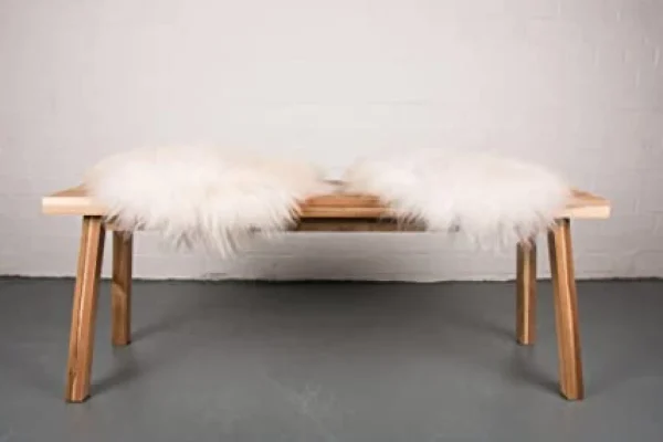 New Black Sheep White Light White Icelandic Sheepskin Chairpad