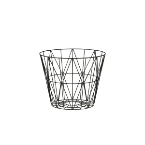 Shop Ferm Living Wire Basket, Large, Black 60x45cm