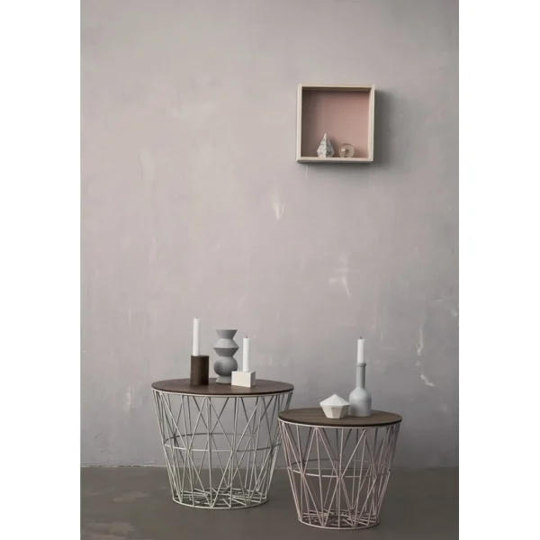 New Ferm Living Wire Basket Top, Oiled Oak, Small